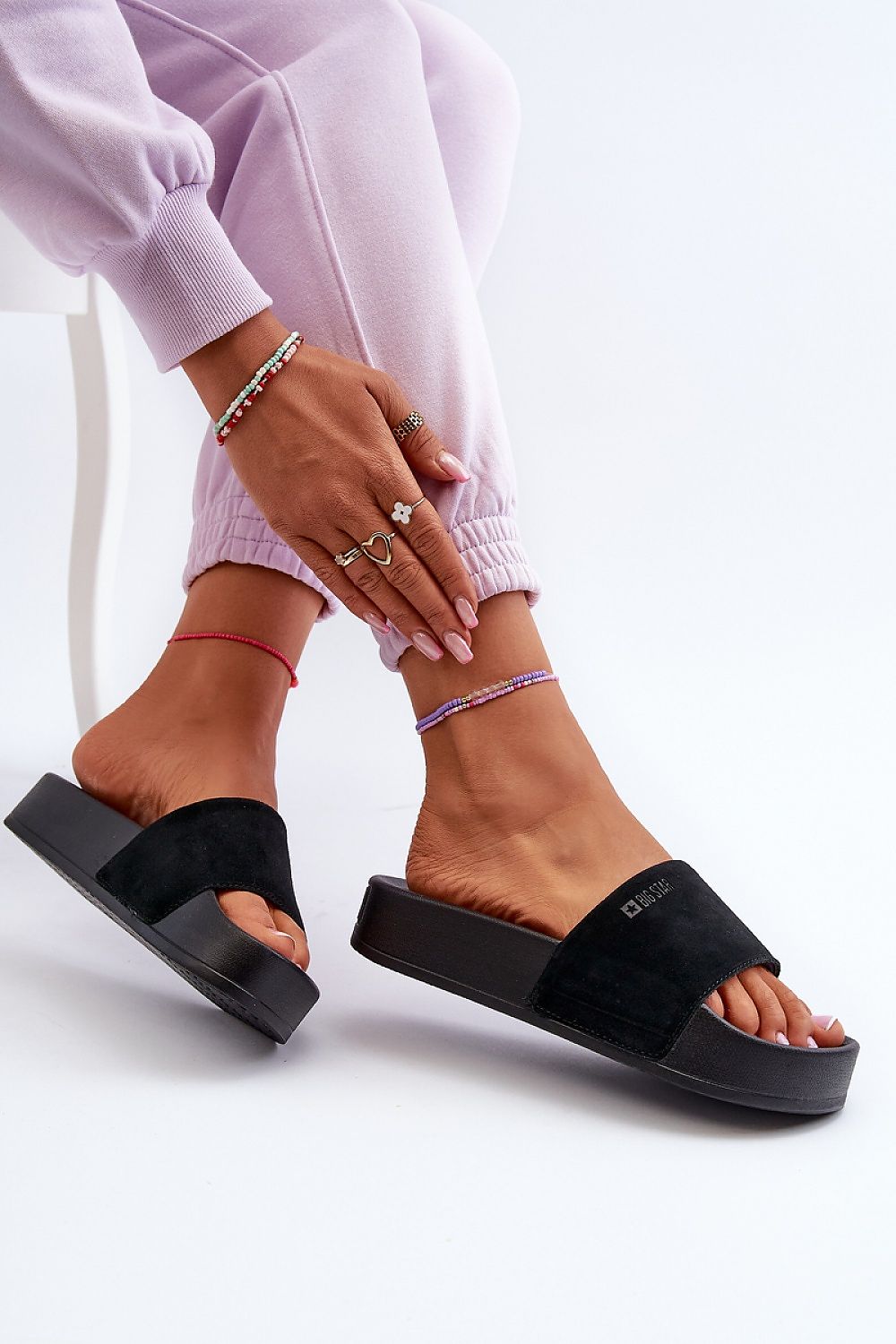  Sandał Klapki Model Big Star NN274A670 Black - Step in style 