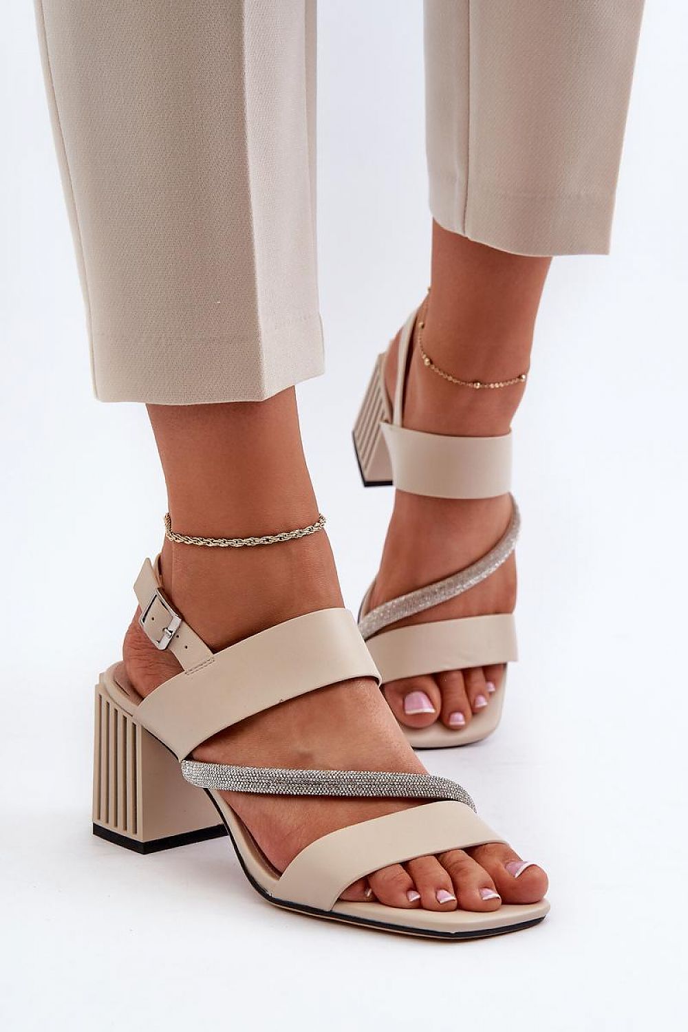  Sandały Model DA MR38-549 Beige - Step in style 
