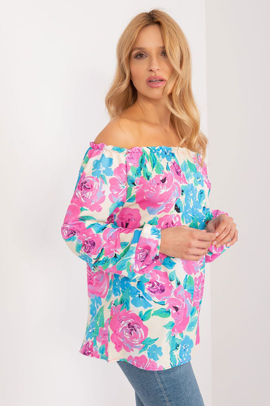   Bluzka Model WN-BZ-8281.59 Blue - Rue Paris 
