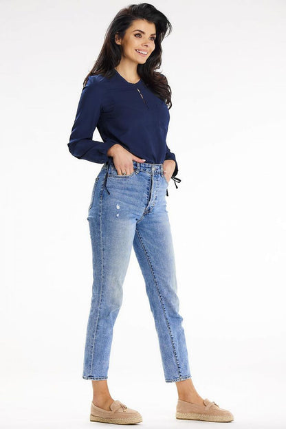   Bluzka Model A651 Navy - awama 