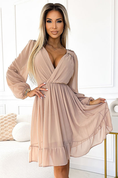   Sukienka Model Mila 538-1 Beige - Numoco 