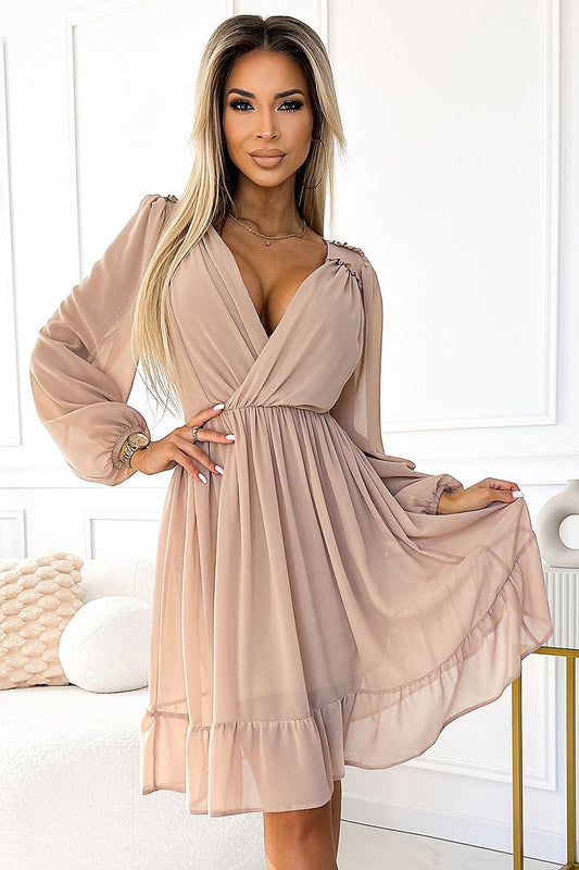   Sukienka Model Mila 538-1 Beige - Numoco 