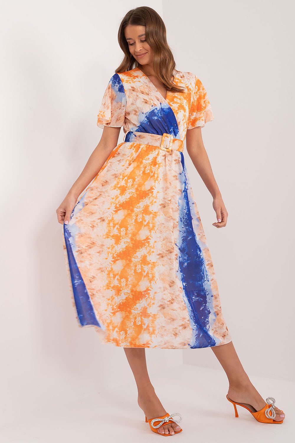  Sukienka Model DHJ-SK-15967-2.86 Orange - Italy Moda 