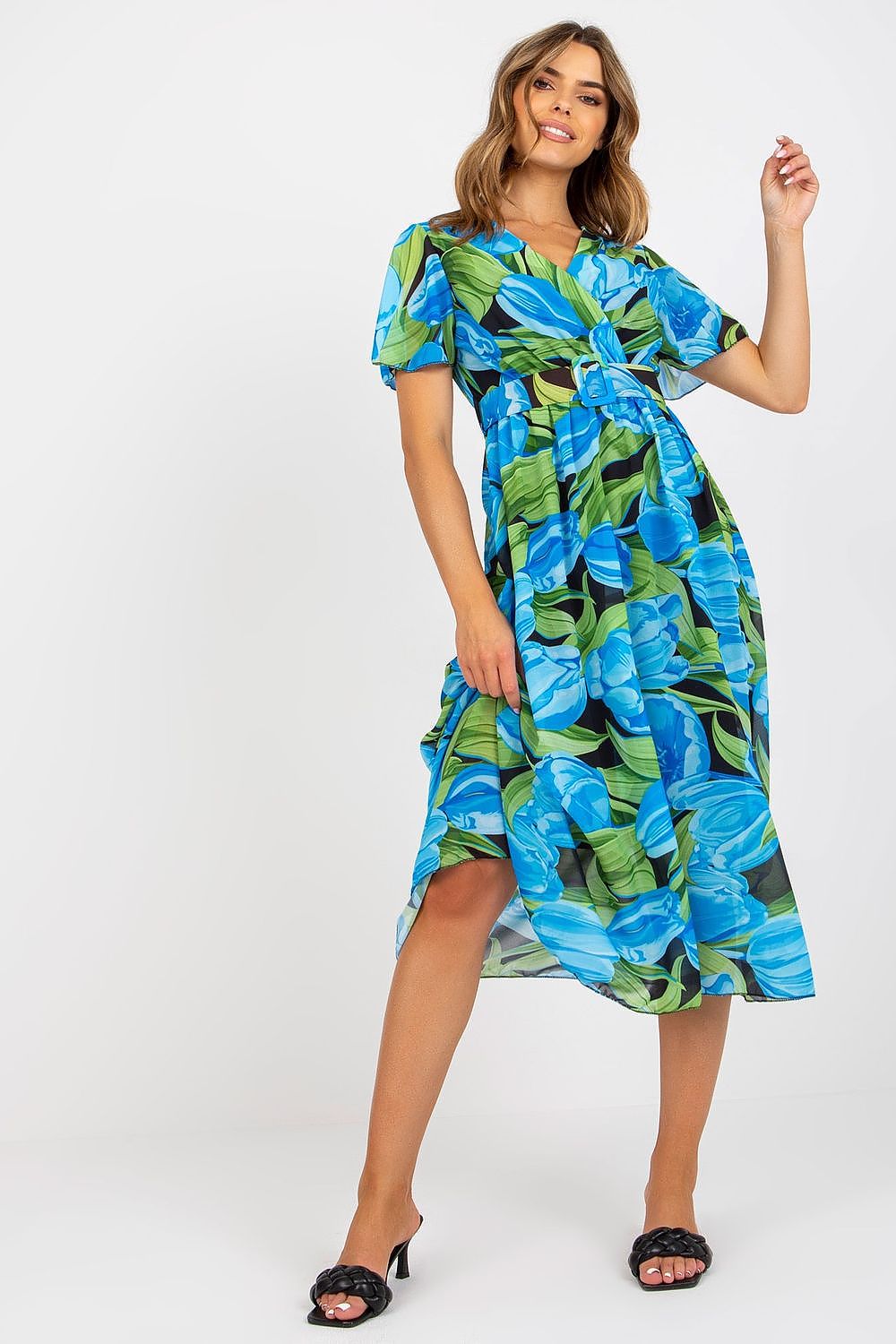  Sukienka Model DHJ-SK-15967.54P Black/Blue - Italy Moda 