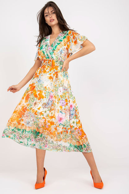  Sukienka Model DHJ-SK-15967-1.01P Orange - Italy Moda 