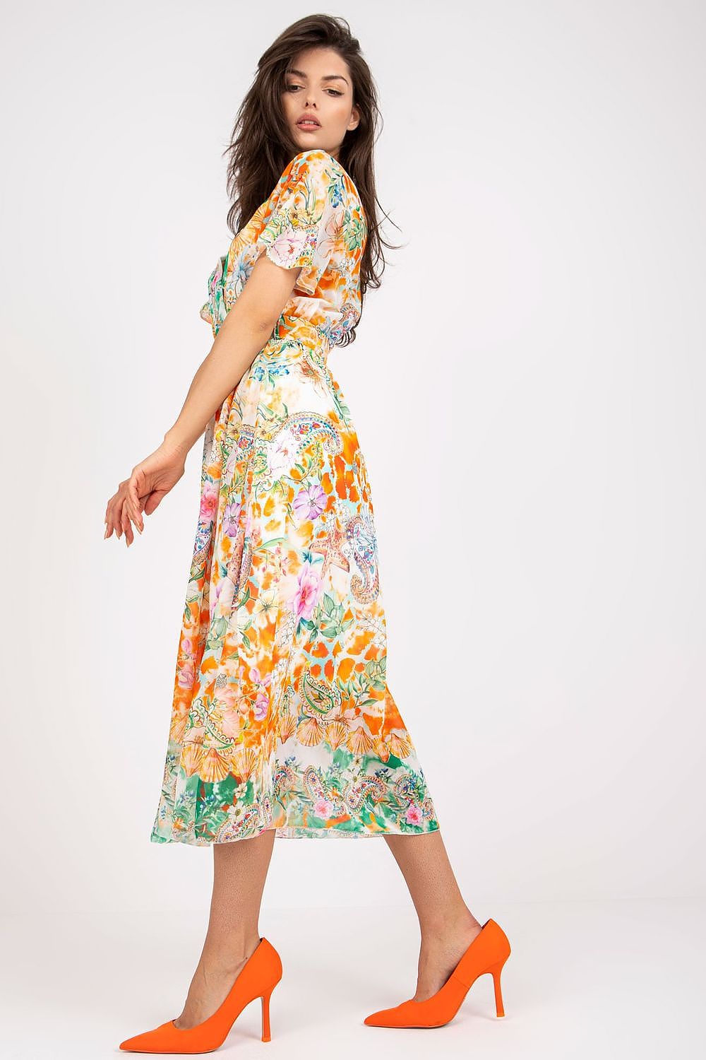  Sukienka Model DHJ-SK-15967-1.01P Orange - Italy Moda 