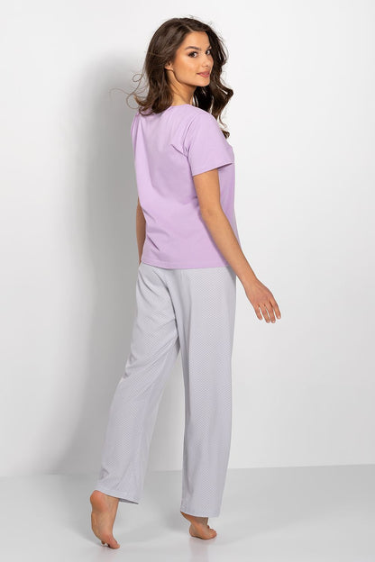 Piżama Damska Model Caroline 223854 Lila/Grey - Momenti Per Me 