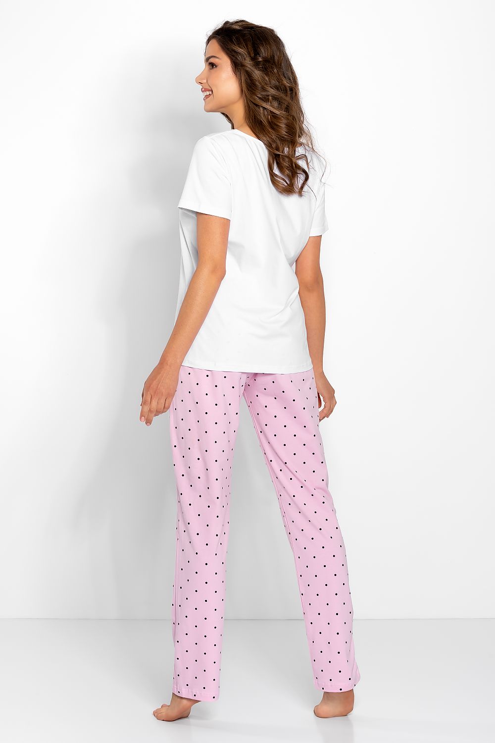  Piżama Damska Model Flawless 170006 White/Pink - Momenti Per Me 