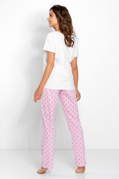  Piżama Damska Model Flawless 170006 White/Pink - Momenti Per Me 