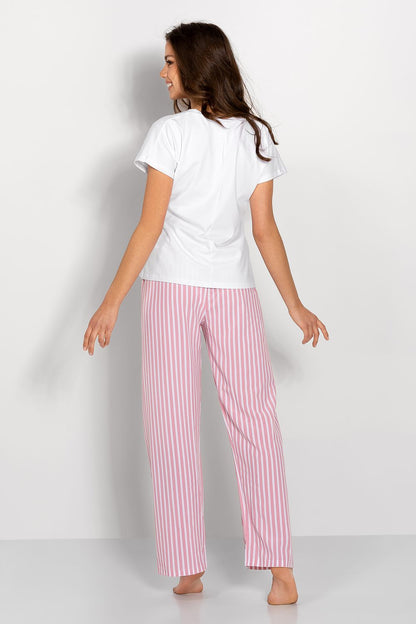  Piżama Damska Model Jennifer 223533 White/Pink - Momenti Per Me 