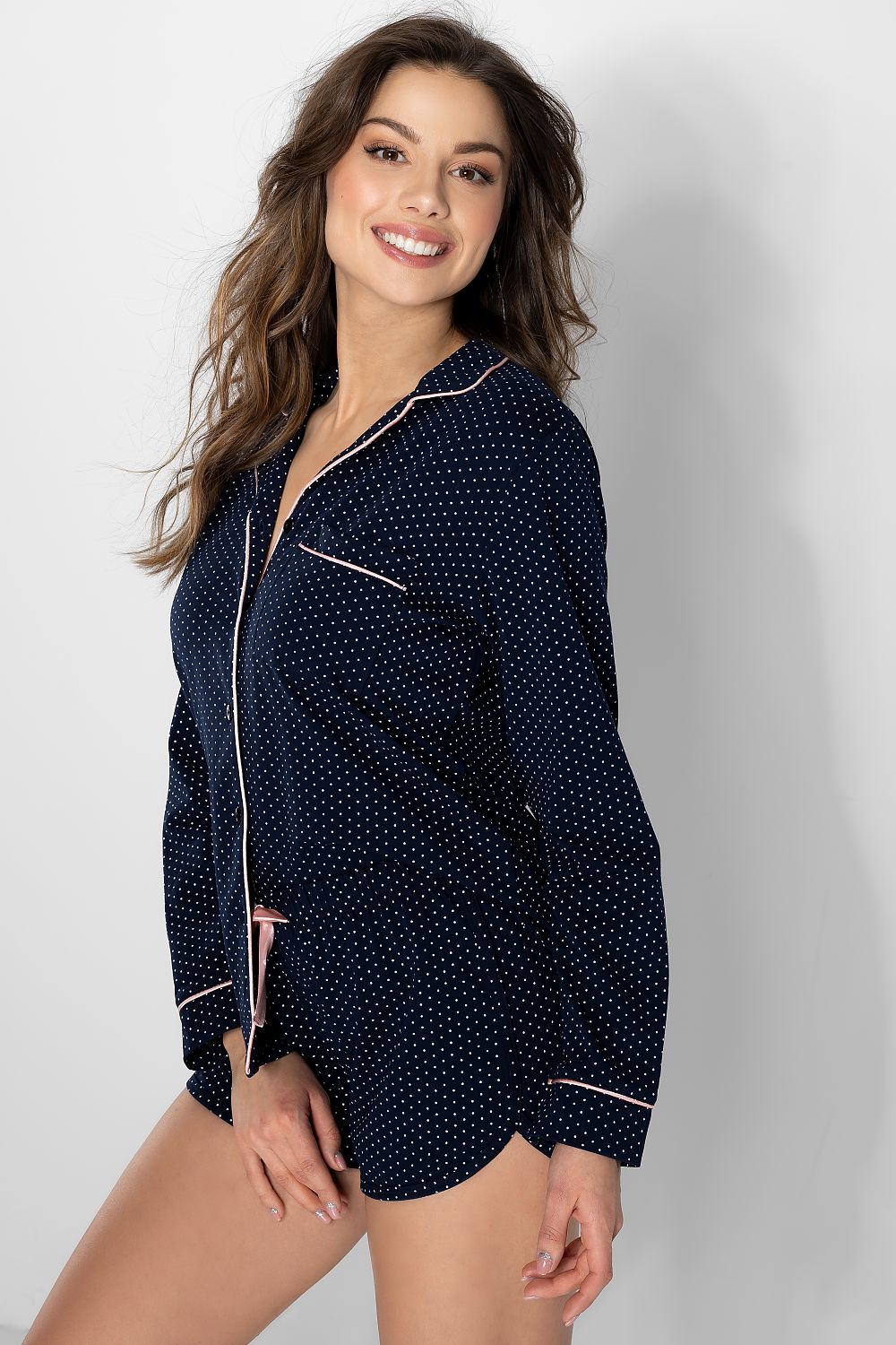  Piżama Damska Model Positive Vibes 168758 Navy - Momenti Per Me 
