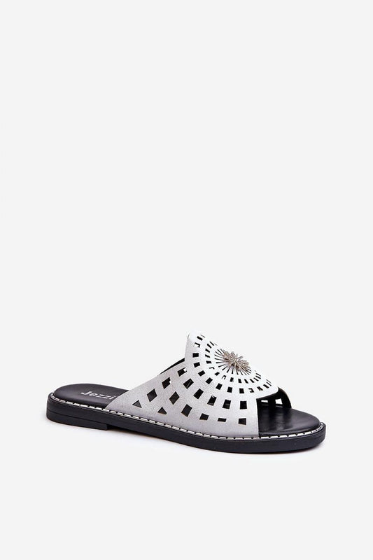  Sandał Klapki Model Ebirena RMR2266-4 Silver - Step in style 