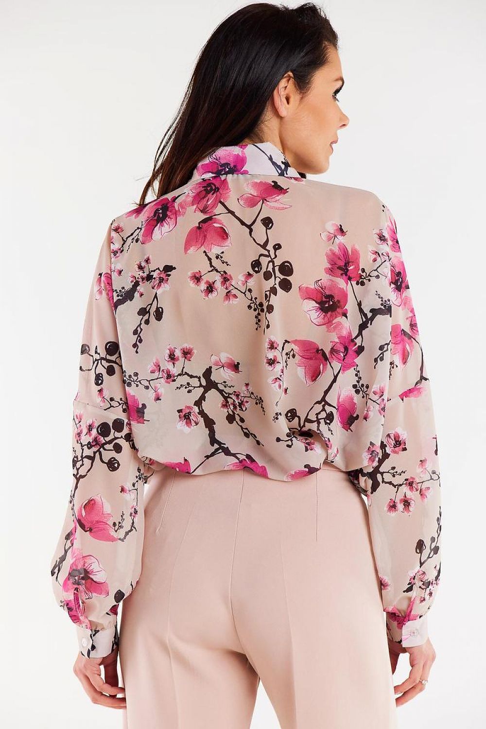   Koszula Damska Model A513 Cherry Flowers - awama 