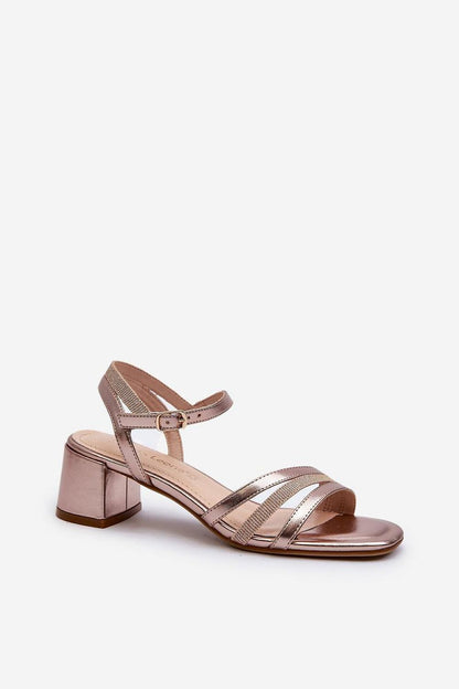 Sandały Model Sergio Leone SK046 Pink Gold - Step in style 
