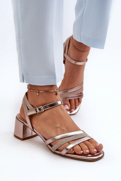 Sandały Model Sergio Leone SK046 Pink Gold - Step in style 