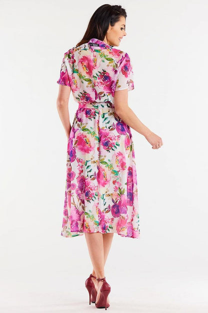  Sukienka Model A510 Pink/White - awama 