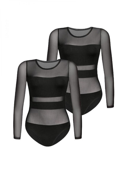   Komplet body Model 2405-2 Stripy Black - Teyli 