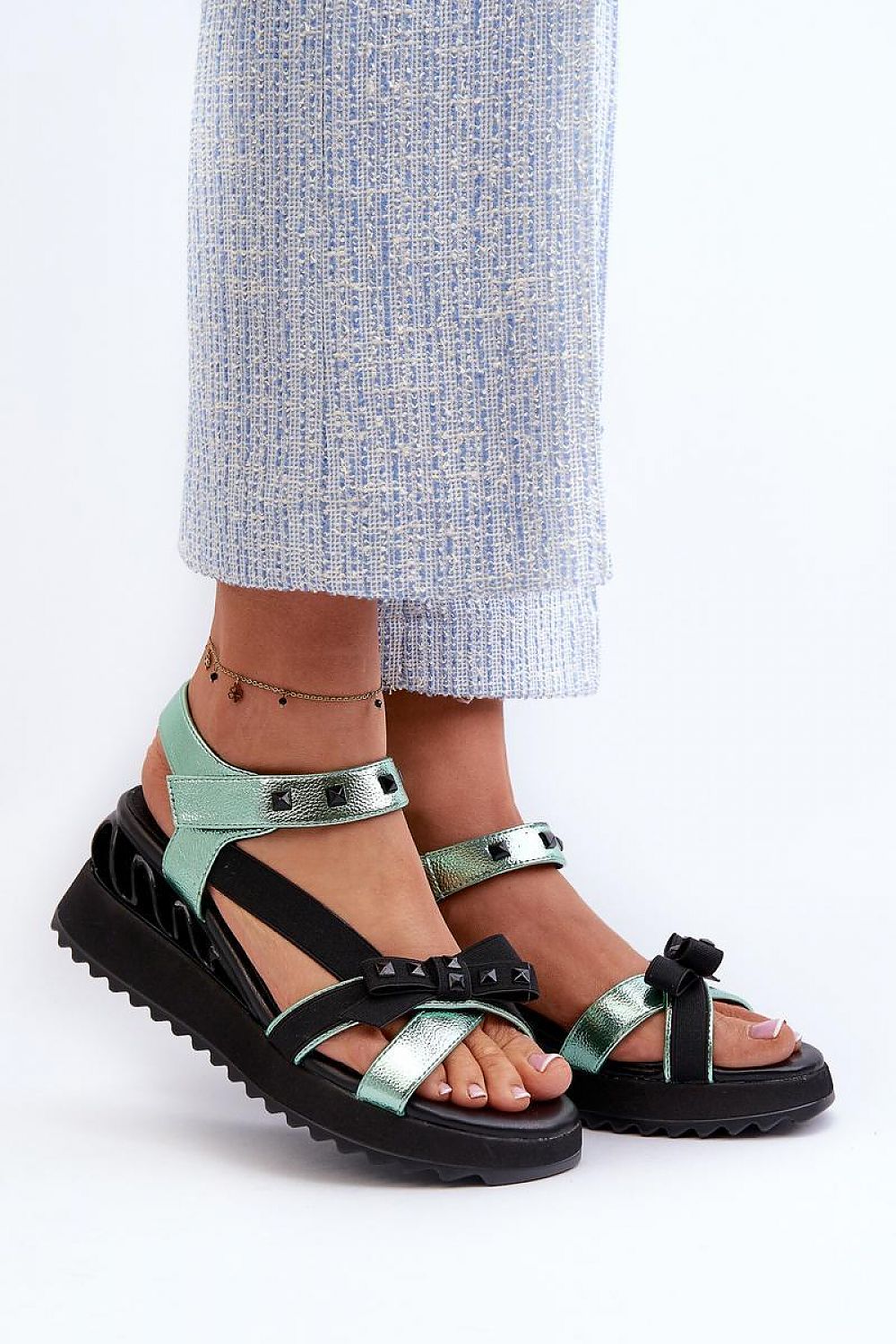  Sandały Model DA CR956 Green - Step in style 