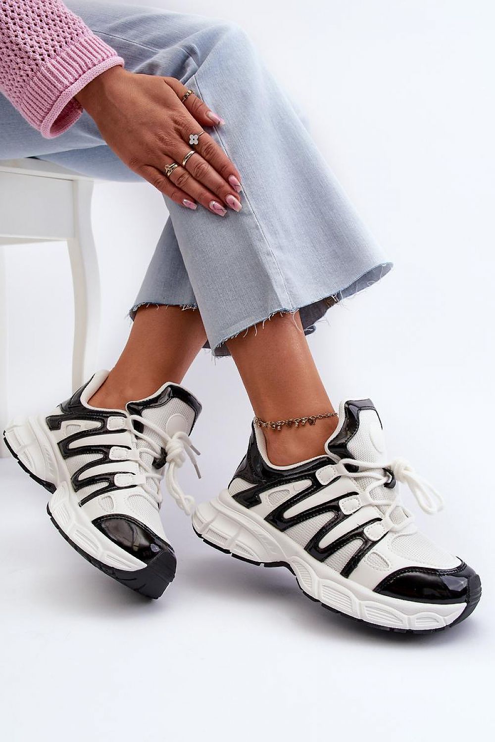   Buty Sportowe Model Ahmani NB633P White/Black - Step in style 