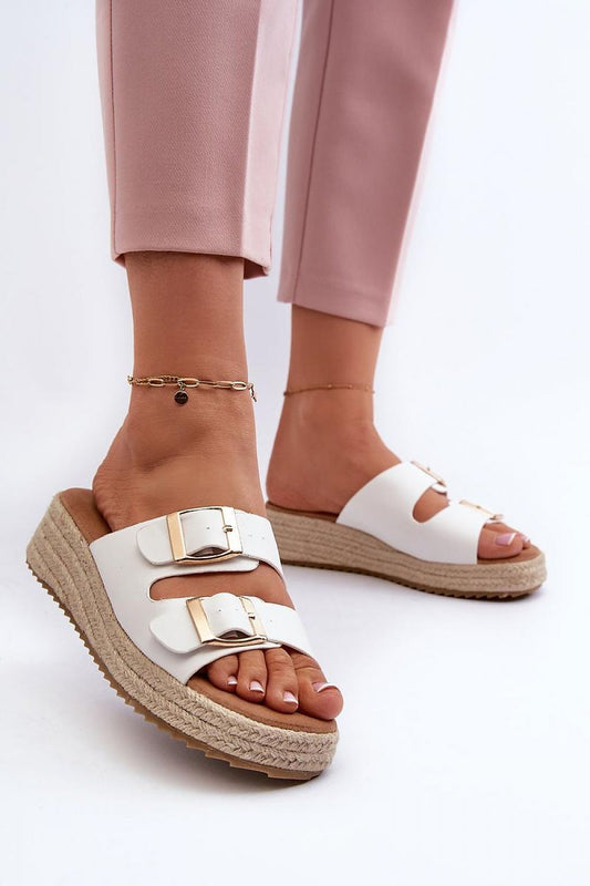 Sandał Klapki Model Zaloemi C-315 White - Step in style 