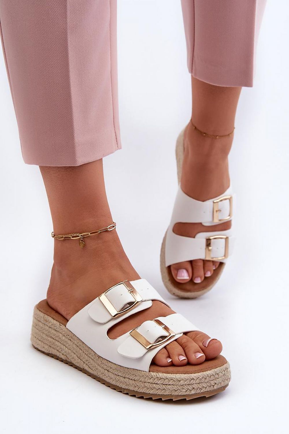  Sandał Klapki Model Zaloemi C-315 White - Step in style 