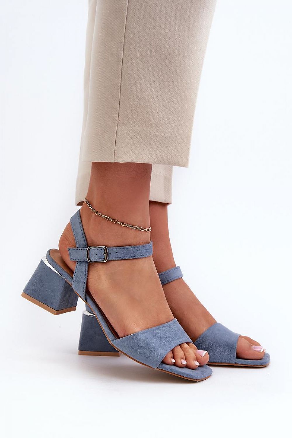  Sandały Model Leisha LT33-10 Blue - Step in style 