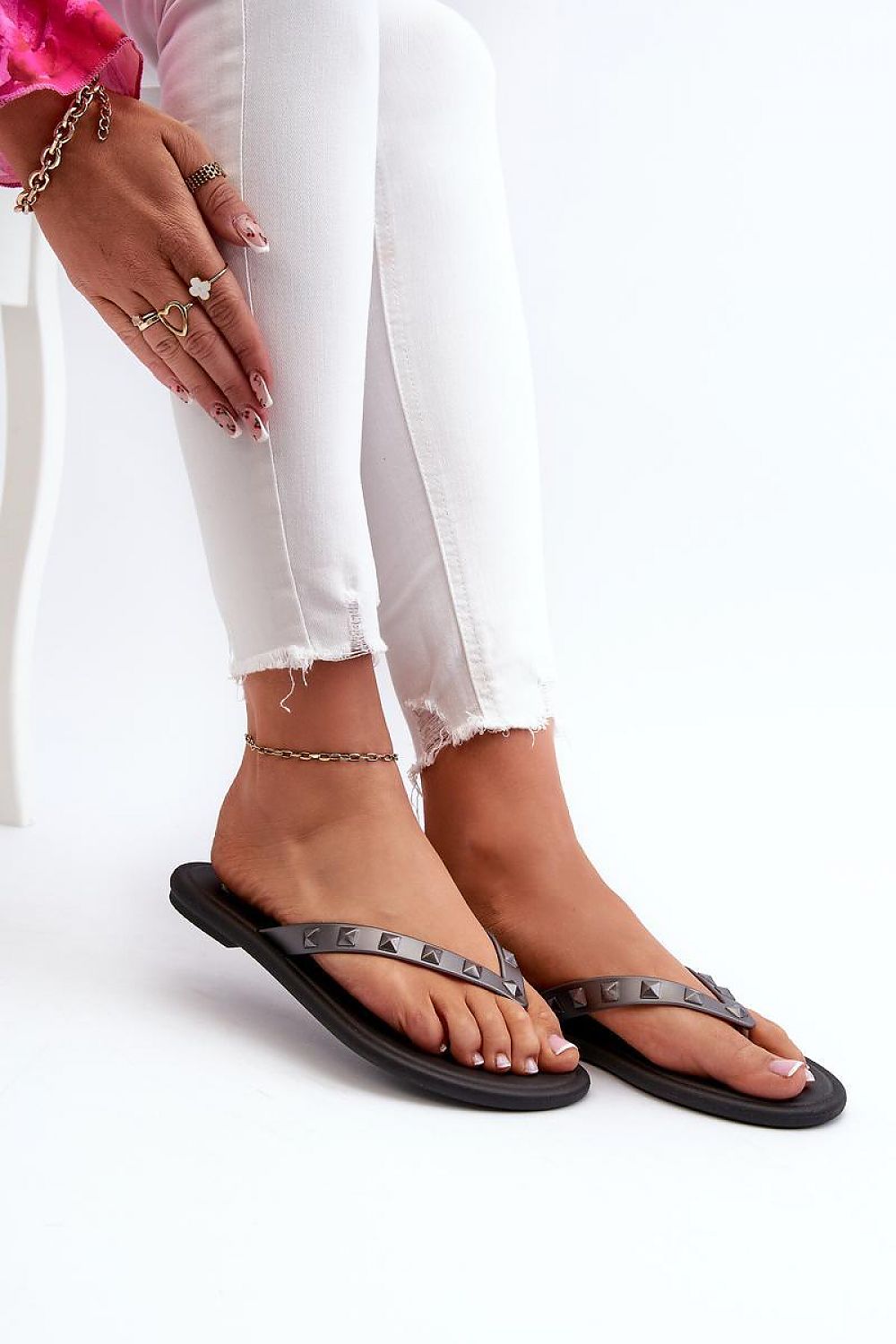  Sandał Japonki Model Zaxy JJ285297 Grey/Back - Step in style 