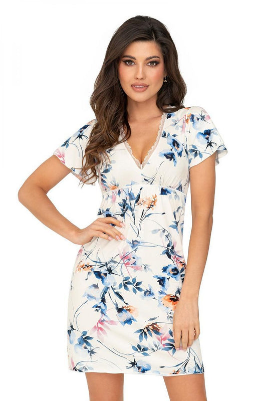  Koszulka nocna Koszula Nocna Model Astrid 186693 Ecru Wzór - Donna 