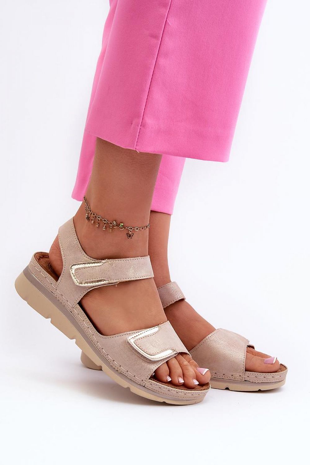  Sandały Model Risanni 22SD98-4562 Beige - Step in style 