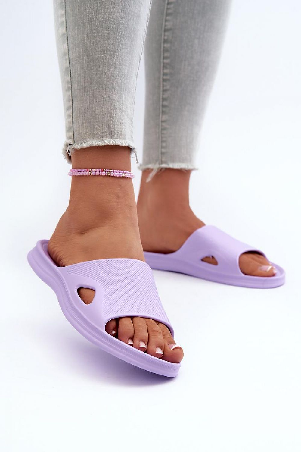  Sandał Klapki Model Juniria 22SD11-2520 Violet - Step in style 