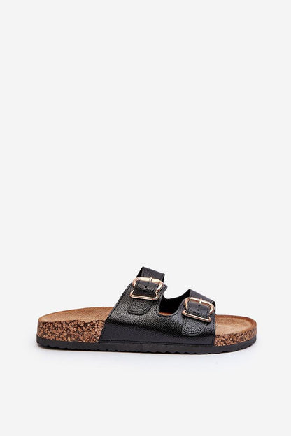  Sandał Klapki Model Fronila 24DZ21-7220 Black - Step in style 