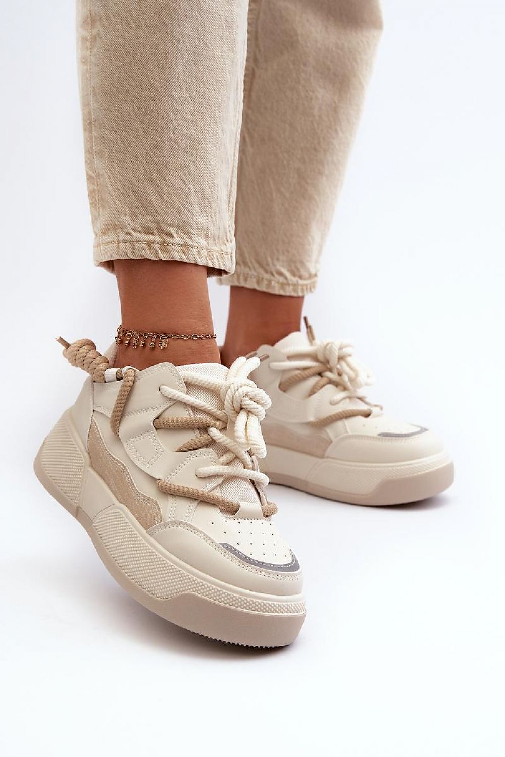   Buty Sportowe Model Moariella VL232P Beige - Step in style 