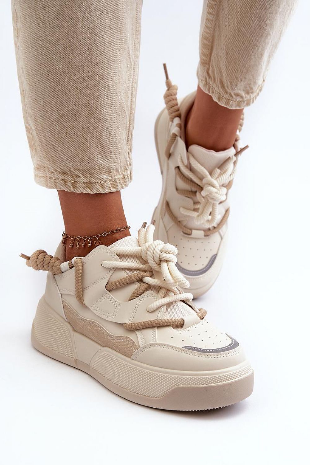   Buty Sportowe Model Moariella VL232P Beige - Step in style 