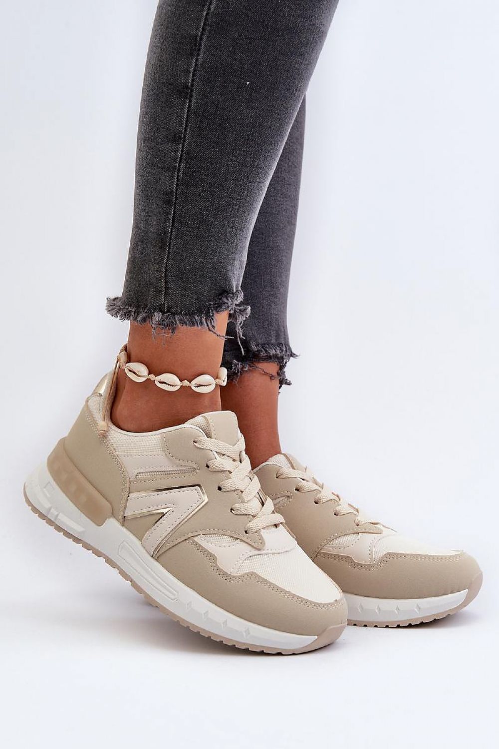   Buty Sportowe Model Vinelli A88-179 Beige - Step in style 