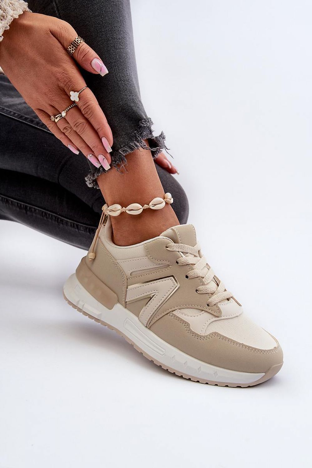   Buty Sportowe Model Vinelli A88-179 Beige - Step in style 