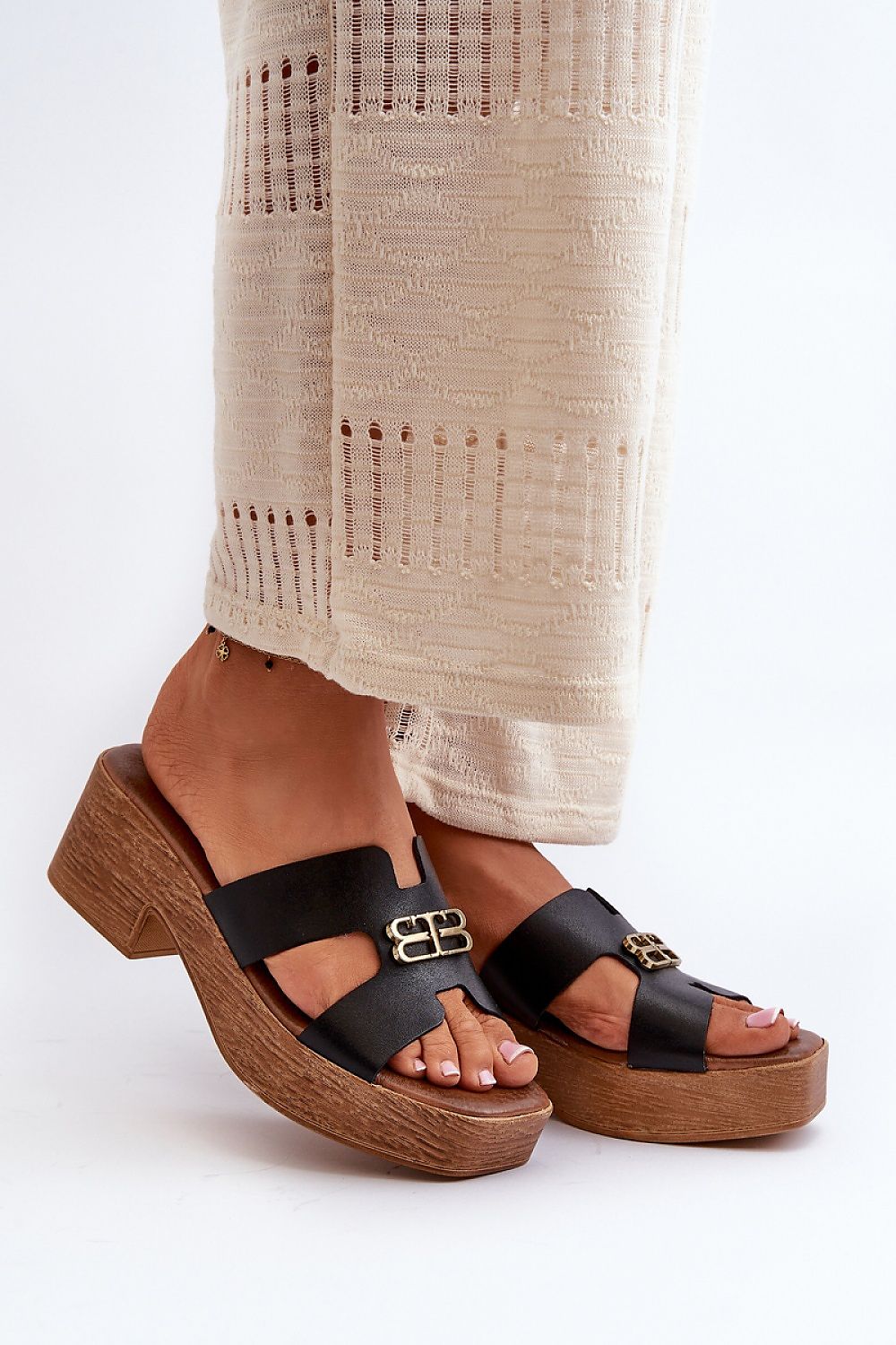  Sandał Klapki Model Zazoo 40412 Black - Step in style 
