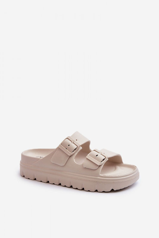  Sandał Klapki Model Melorea 24SD97-5610 Beige - Step in style 