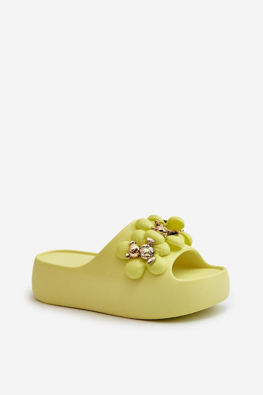 Sandał Klapki Model Bremavia BG181 Limonka - Step in style 