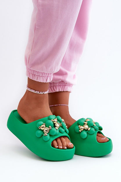  Sandał Klapki Model Bremavia BG181 Green - Step in style 
