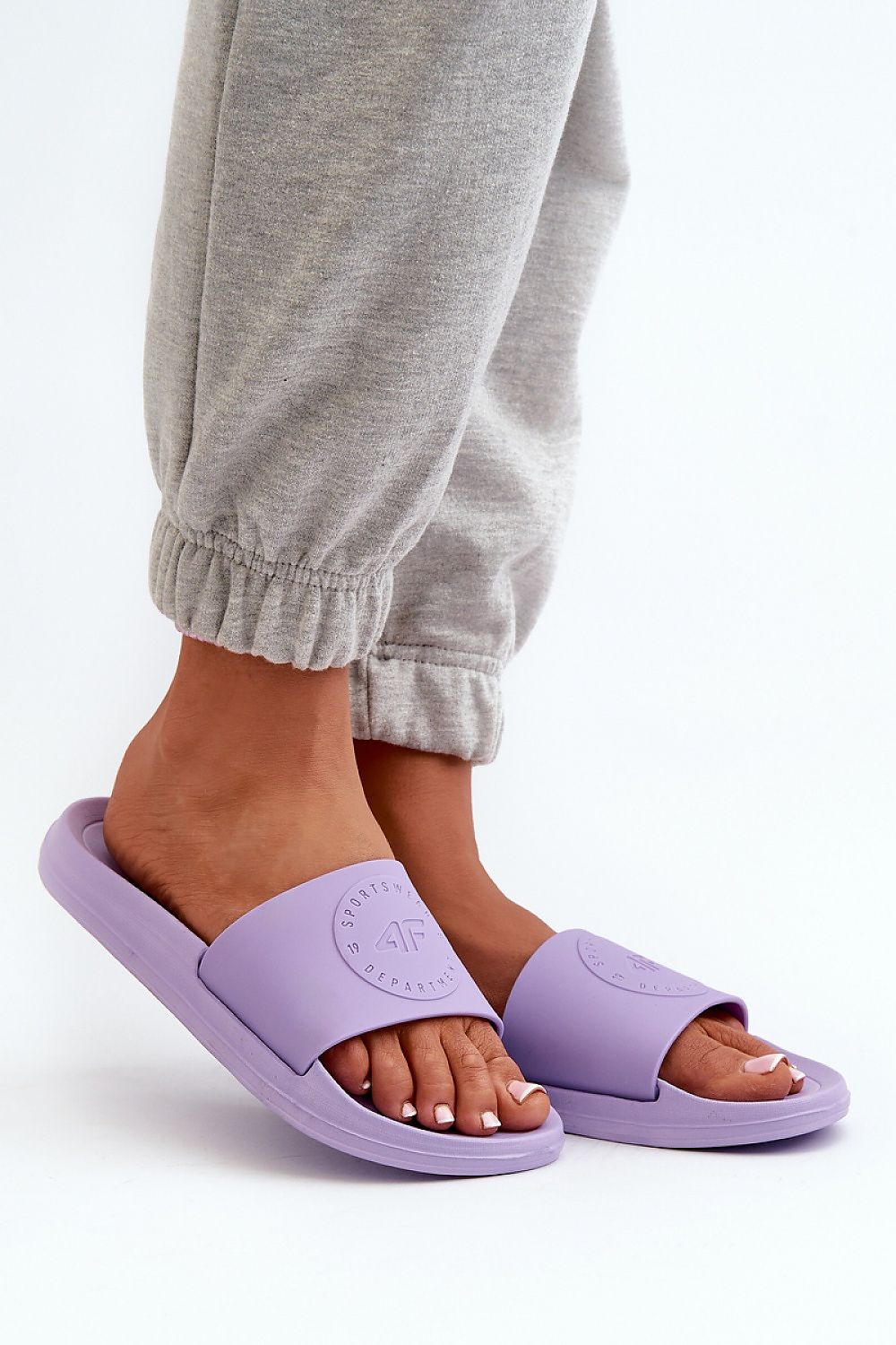  Sandał Klapki Model 4FMM00FFLIF045-52S Fioletowe - Step in style 