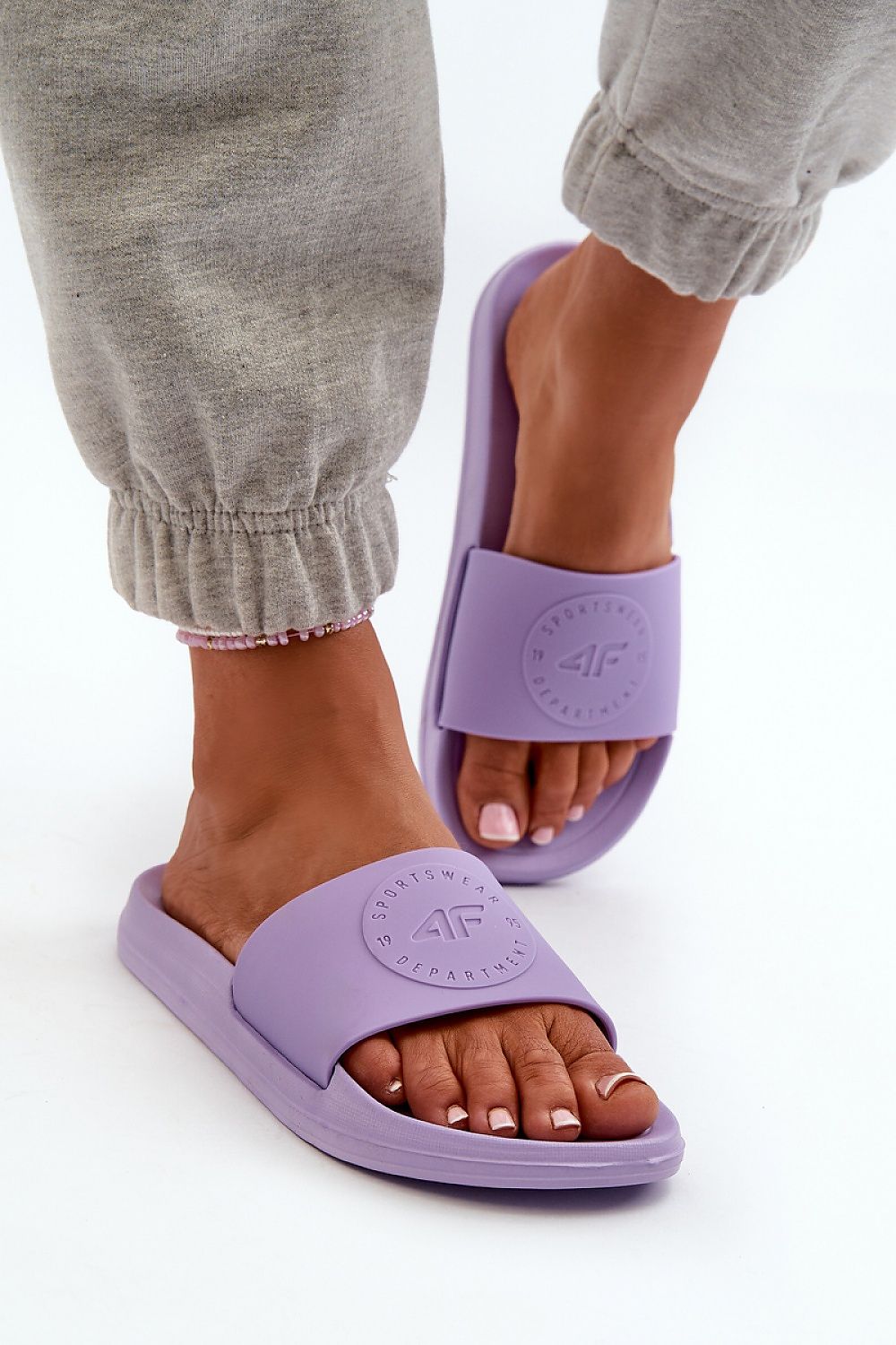  Sandał Klapki Model 4FMM00FFLIF045-52S Fioletowe - Step in style 