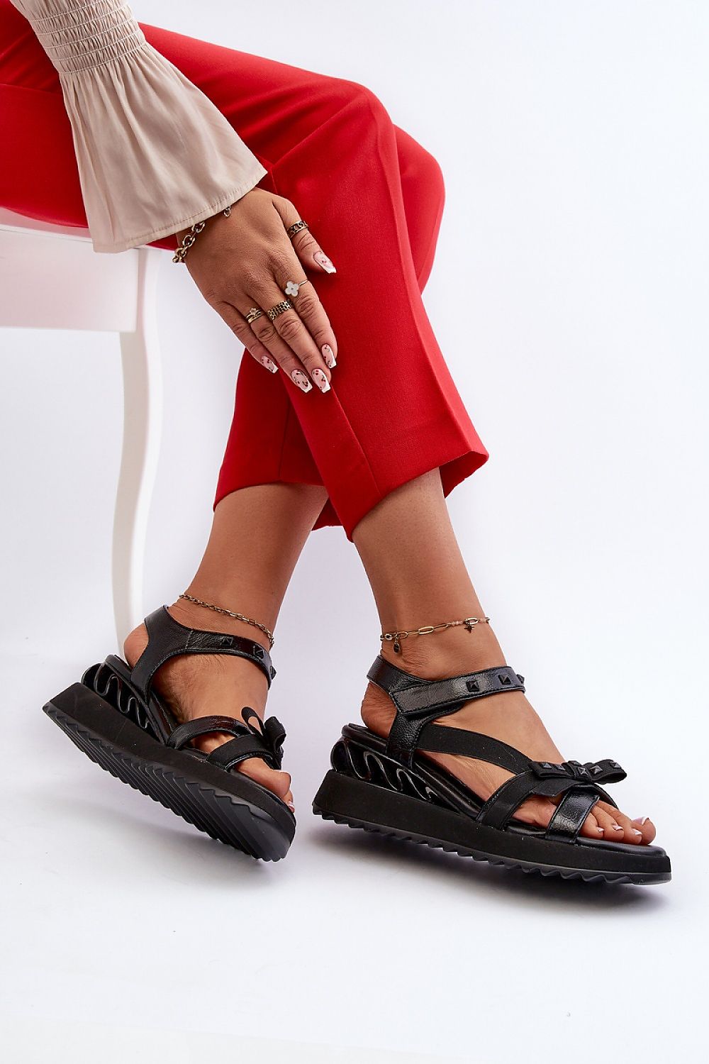  Sandały Model DA CR956 Black - Step in style 