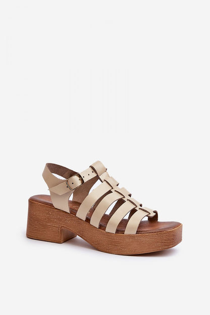  Sandały Model Zazoo 40410 Beige - Step in style 