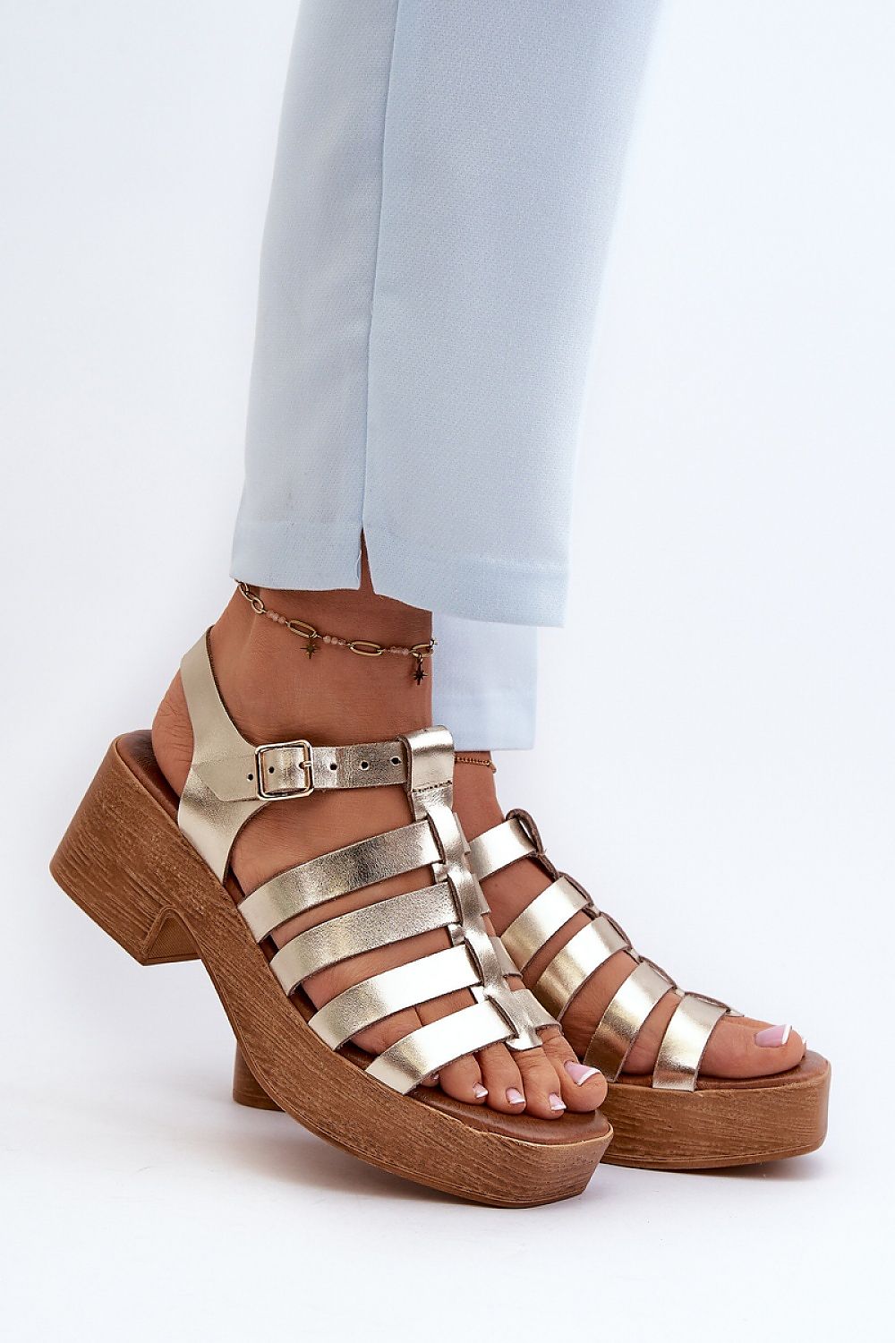  Sandały Model Zazoo 40410 Gold - Step in style 