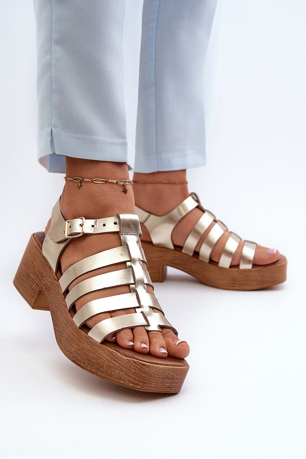  Sandały Model Zazoo 40410 Gold - Step in style 