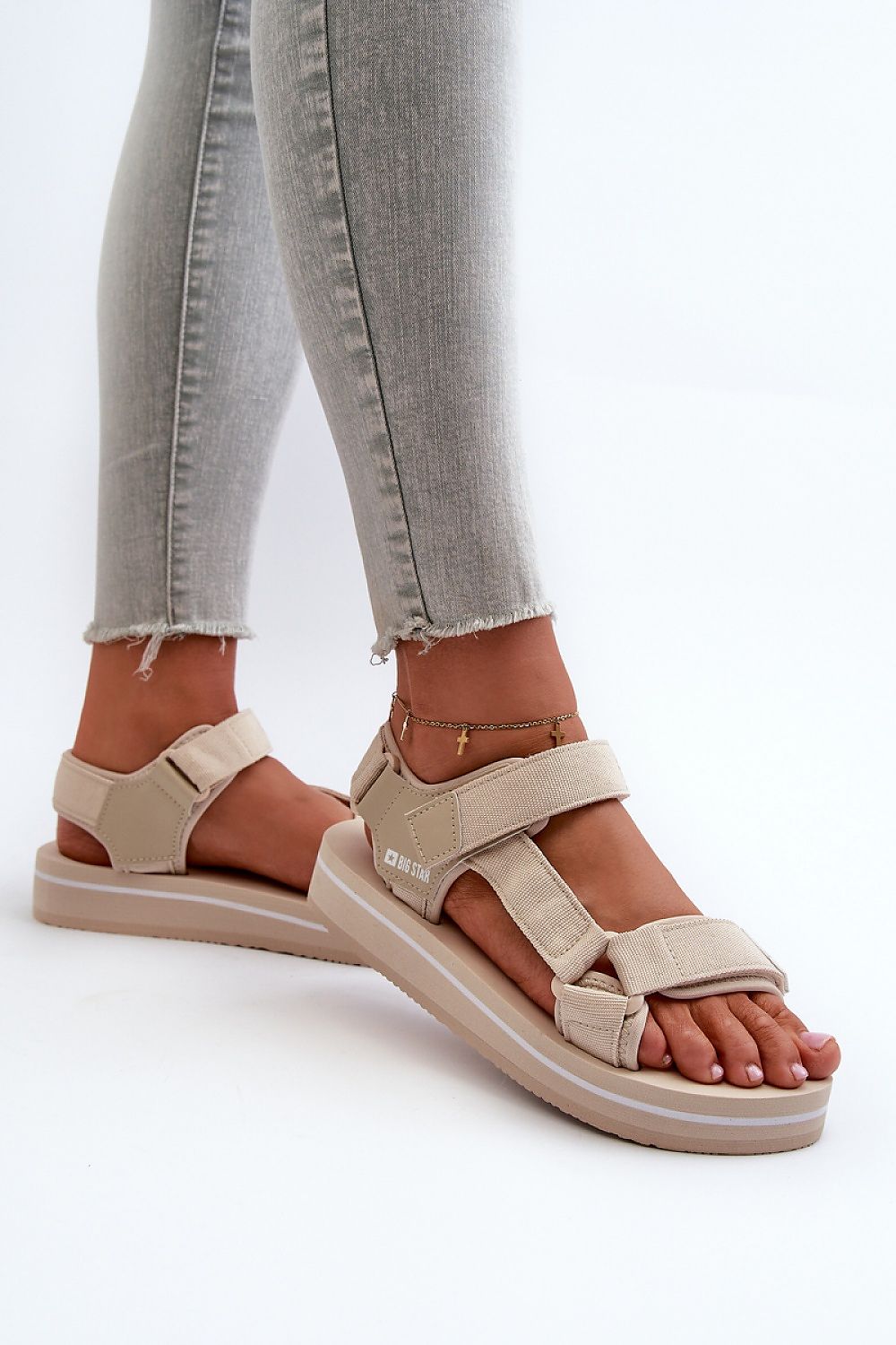  Sandały Model Big Star NN274A535 Beige - Step in style 