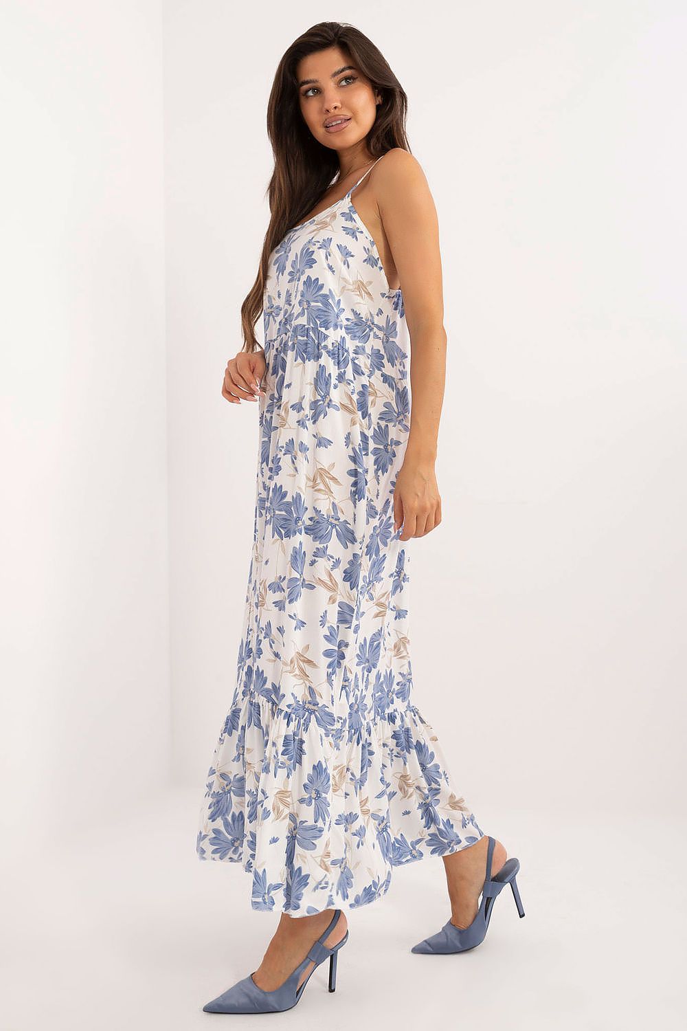  Sukienka Model DHJ-SK-7772.25 White/Blue - Italy Moda 