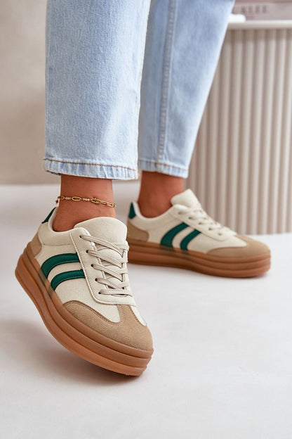   Buty Sportowe Model Nesonice 24SP26-6769 Beige/Green - Step in style 