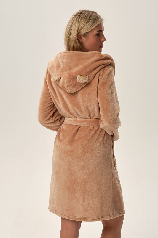  Szlafrok Damski Model Fiora 41954-80X Beige - Henderson 