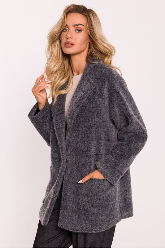   Płaszcz Damski Model MOE808 Grey - Moe 